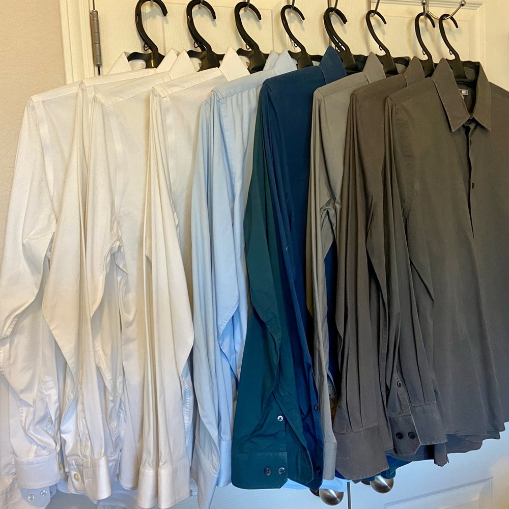 13 Mens Express Dress Shirts - Various Colors